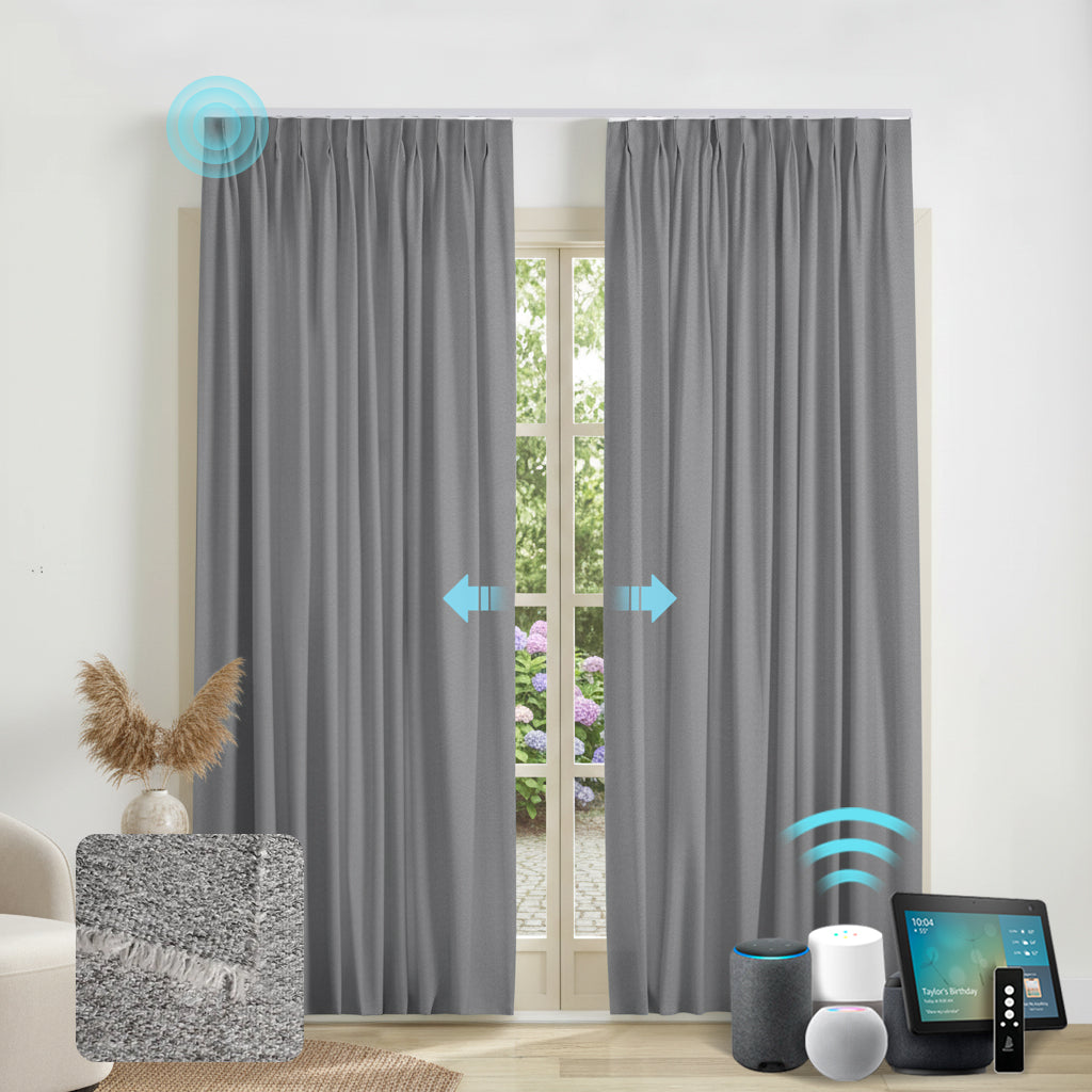 Motorized 90% Blackout Drapery Curtains Terra