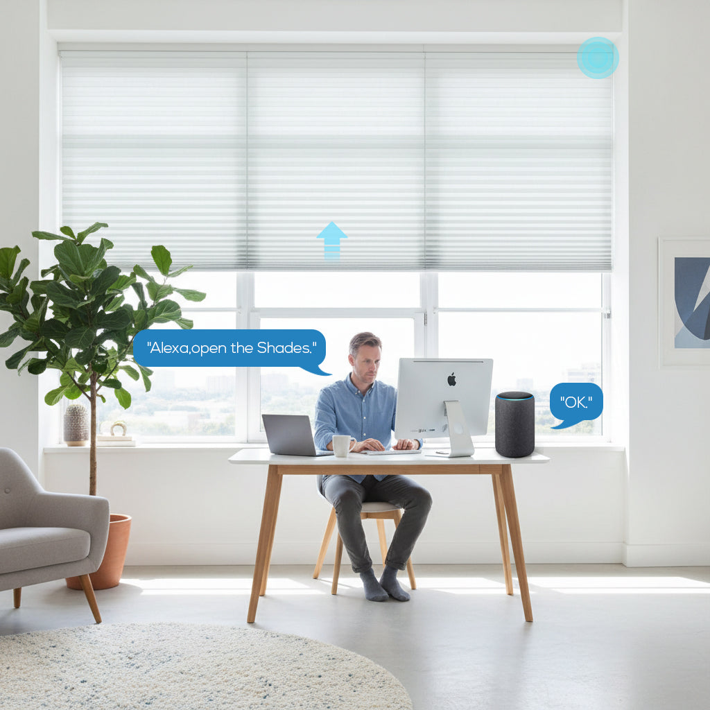 Smart Motorized Blackout Cellular Shades Solin