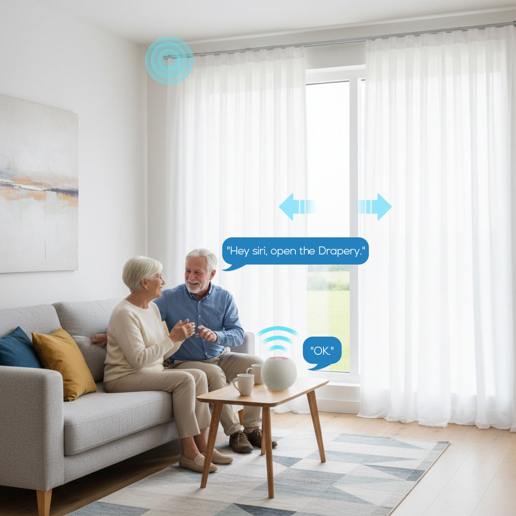 Motorized Sheer Drapery Curtains – Smart Light Control with Elegant Softness