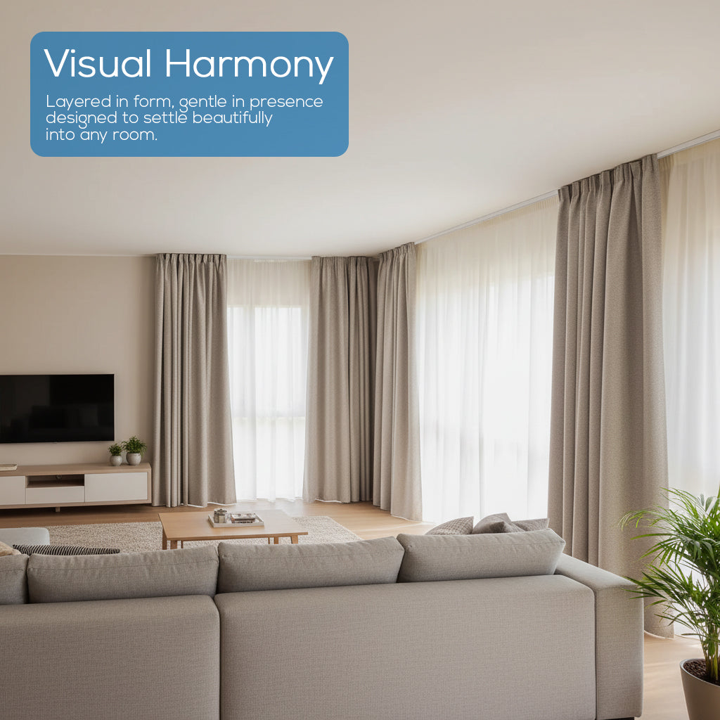 Motorized Dual Drapery – Sheer & Blackout Smart Curtains