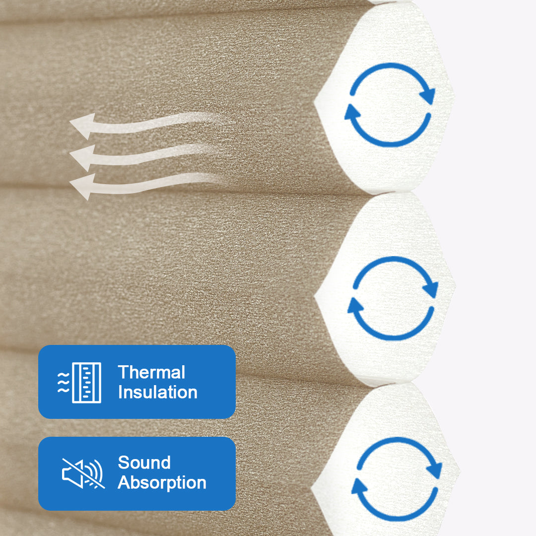 Smart Motorized Light Filtering Cellular Shades Eoza