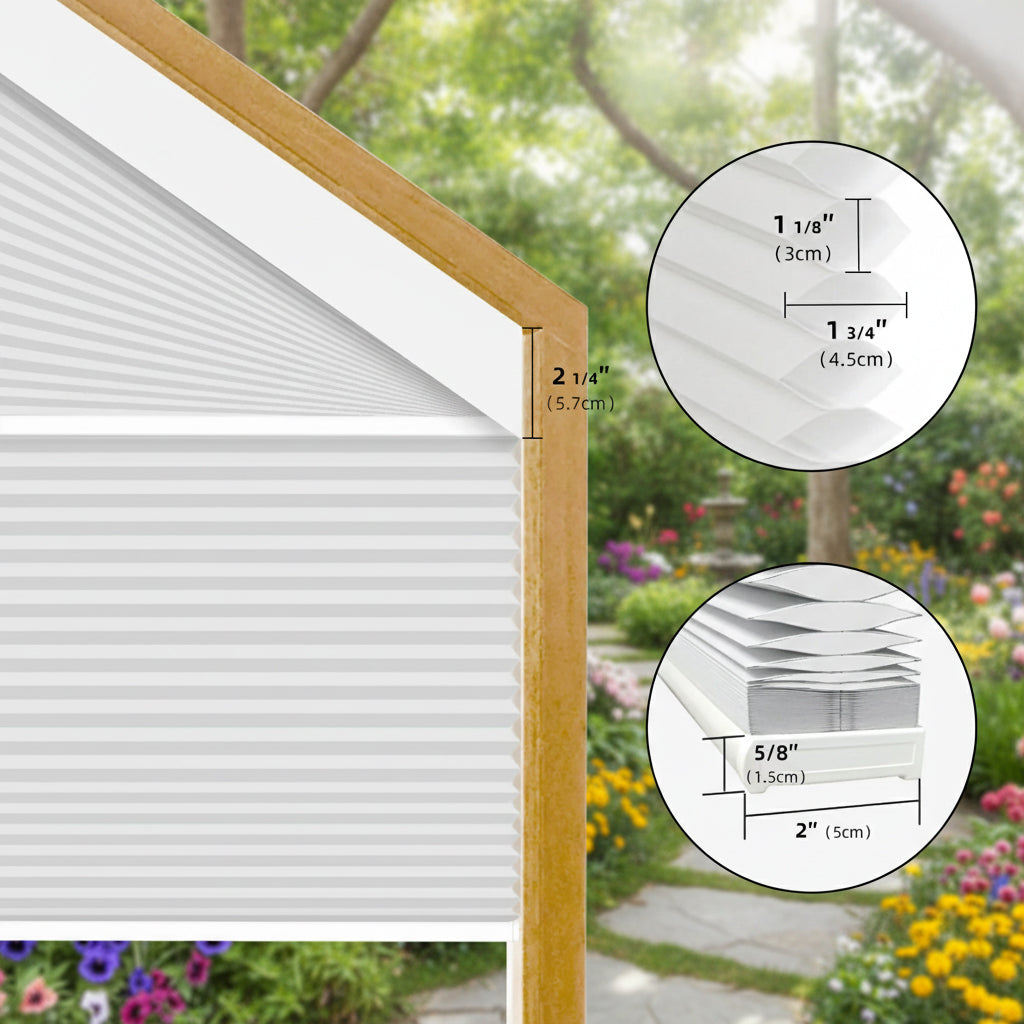 Smart Motorized Light Filtering Arched Cellular Shades Eoza