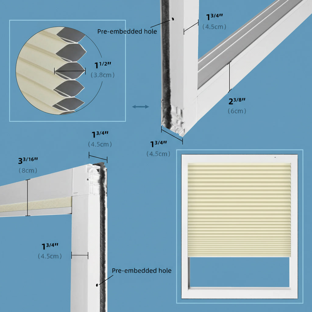 Smart Motorized Skylight Cellular Shades Hex