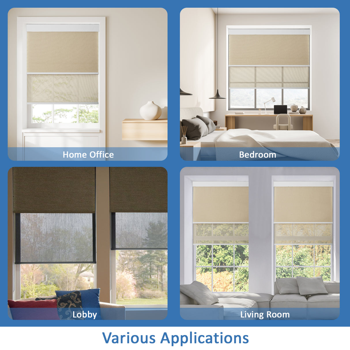 Smart Motorized Dual Pro Shades – Light Filtering & Blackout