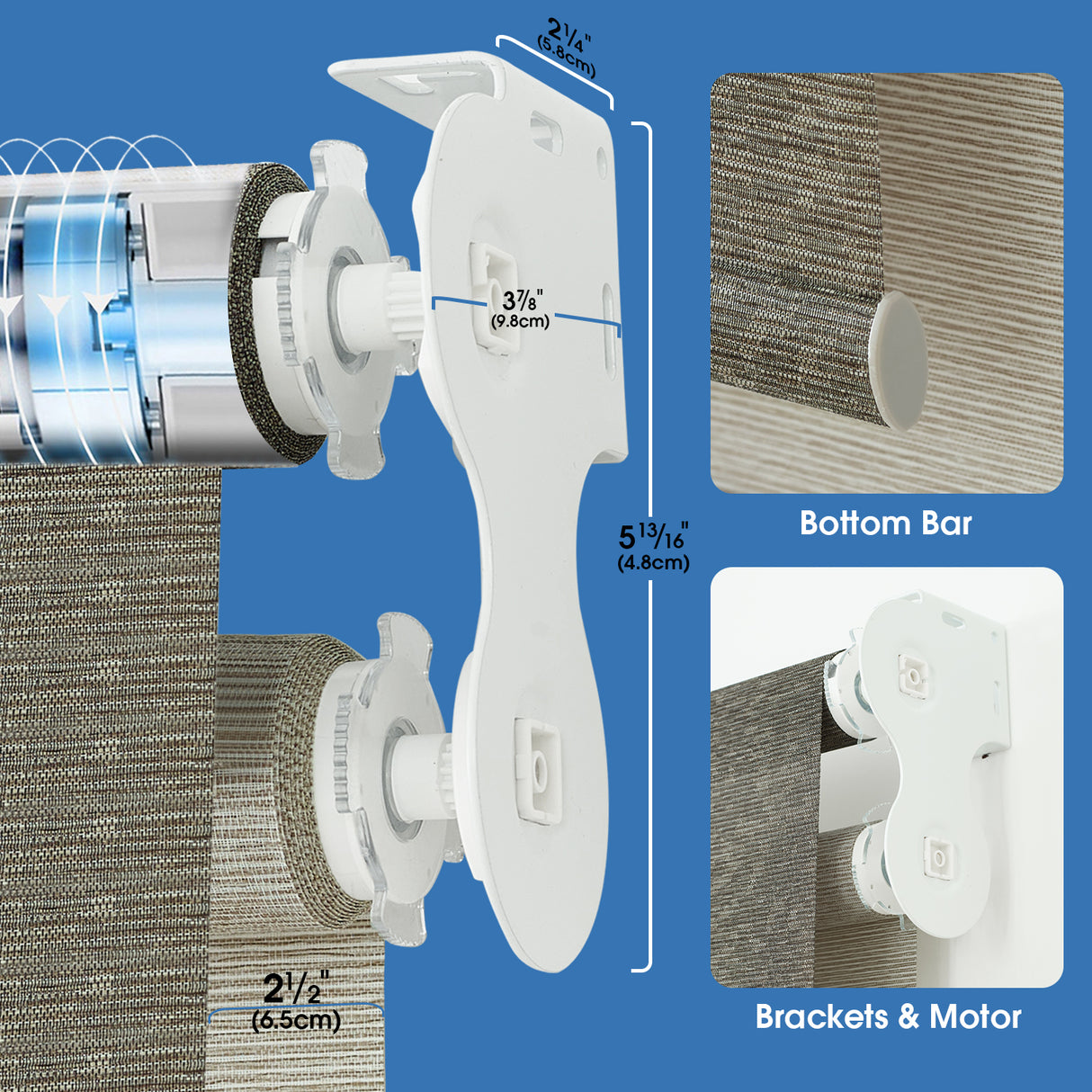 Smart Motorized Dual Shades – Light Filtering & Blackout