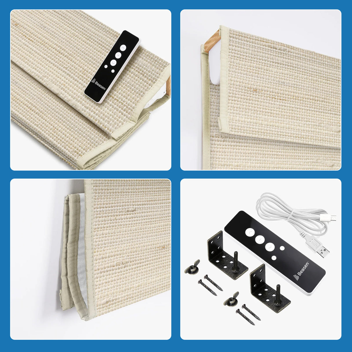 Smart Motorized 50%/70%/100% Blackout Woven Wood Shades – Lume