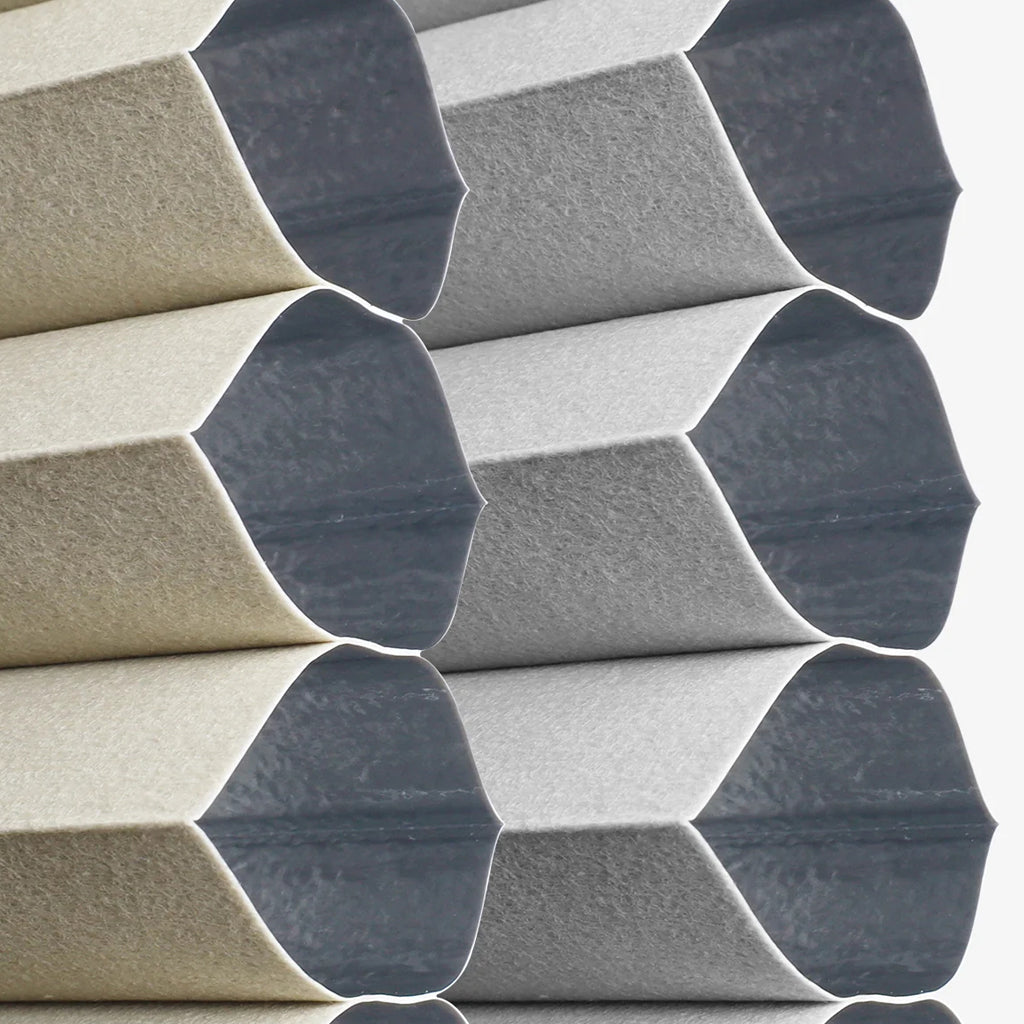 Smart Motorized Blackout Trapezoid Cellular Shades Eoza