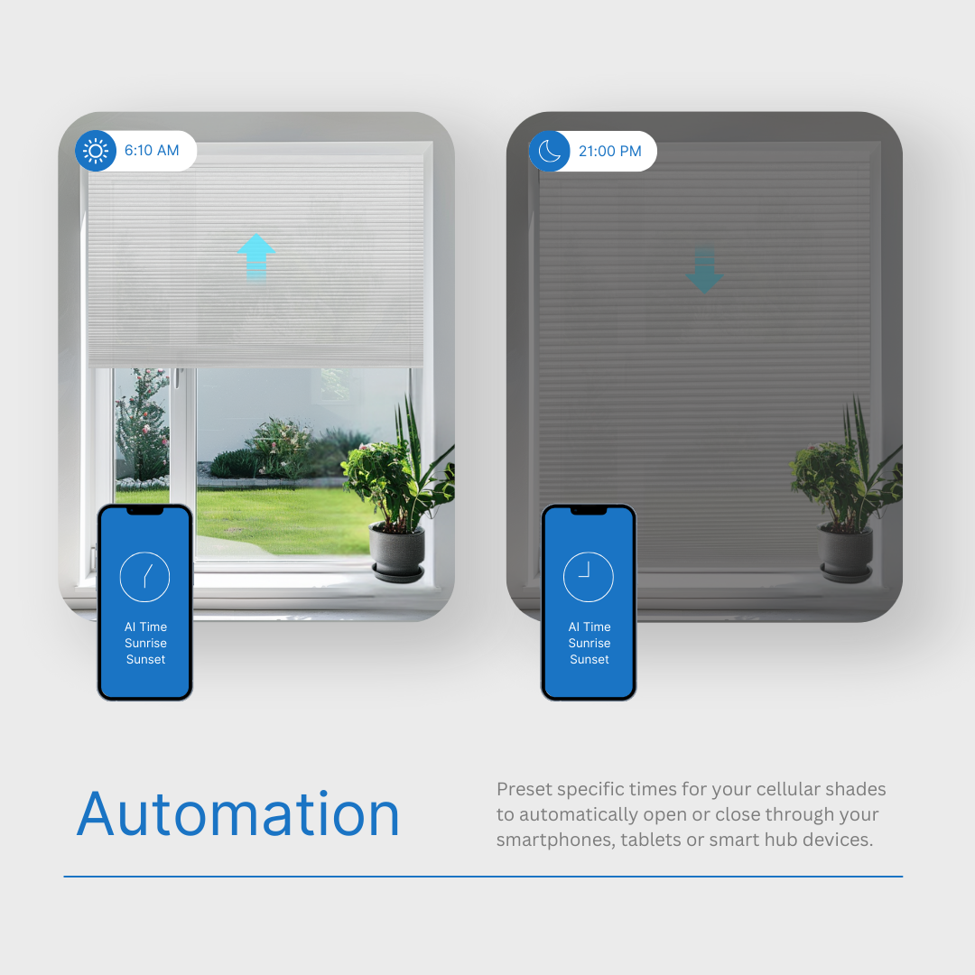 Motorized Blackout Cellular Shades Hex
