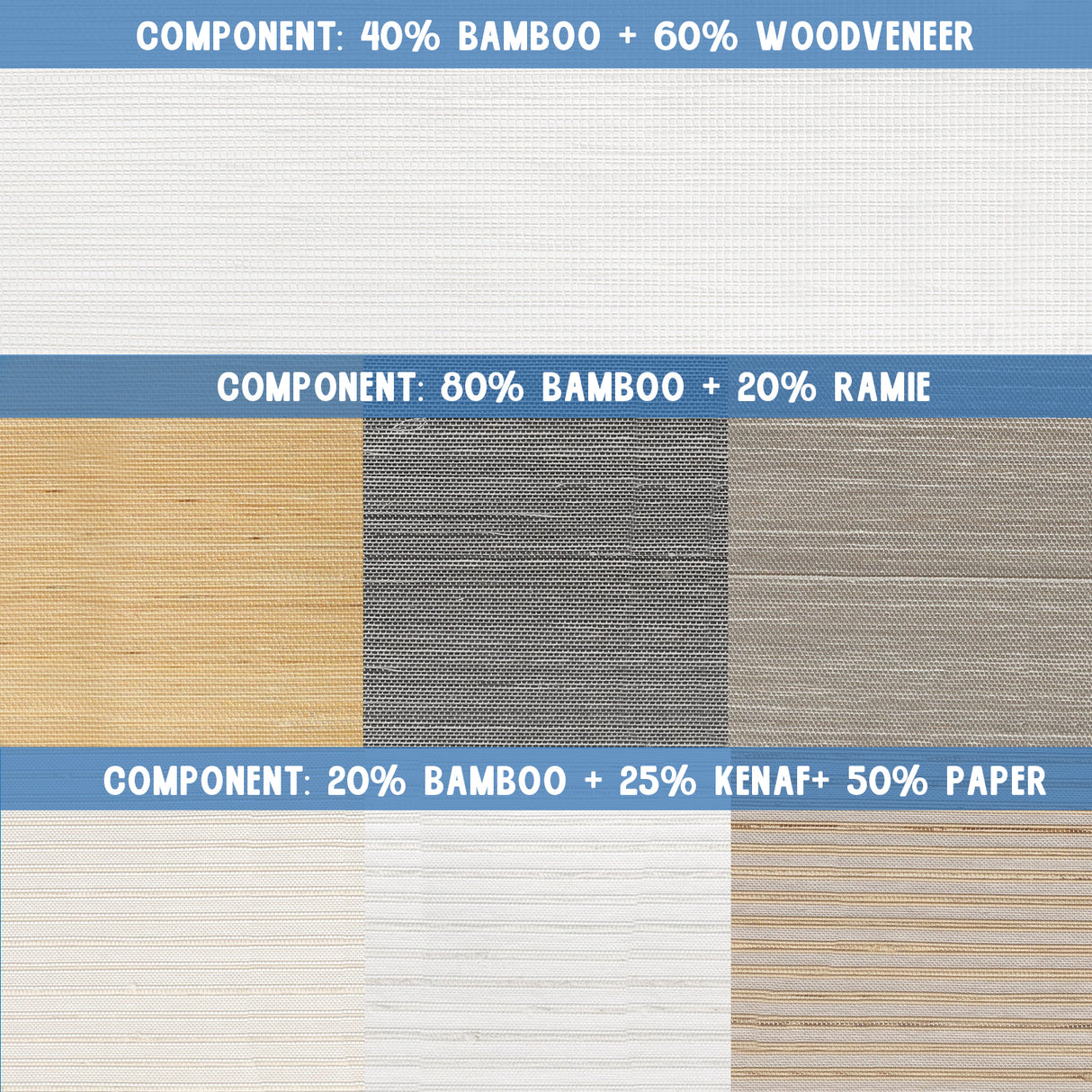 Smart Motorized 50%/70%/100% Blackout Woven Wood Shades - Tessa