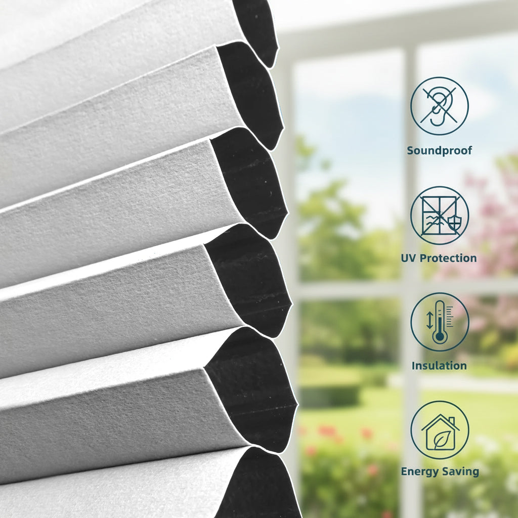 Smart Motorized Day/Night Skylight Cellular Shades Hex