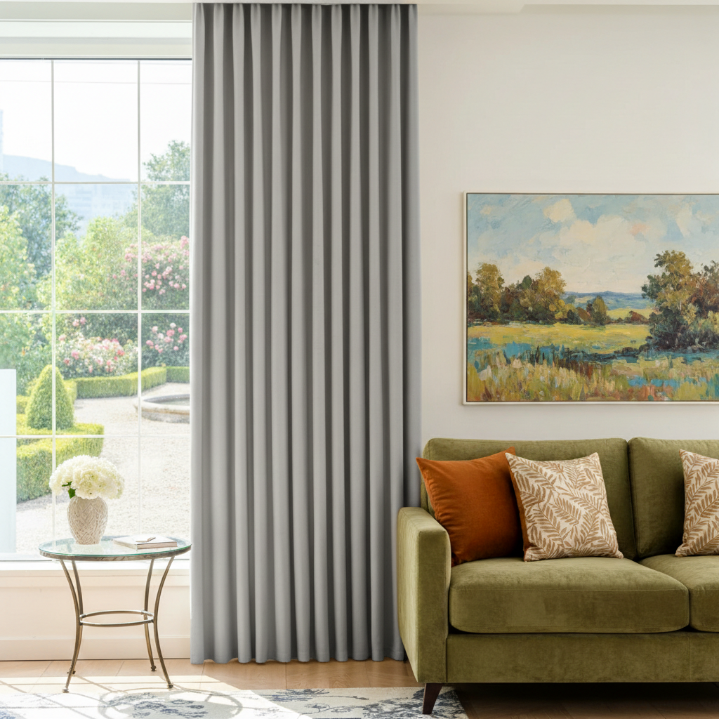 Motorized 93% Blackout Drapery Curtains — Elegant Light and Privacy Control