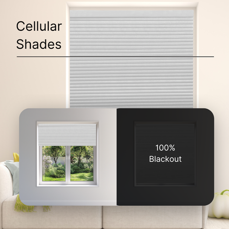 Motorized Blackout Cellular Shades Hex