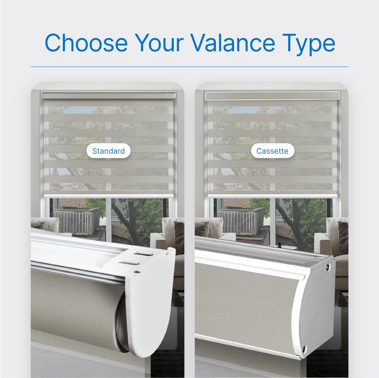 Smart Motorized Dual Zebra Shades 80% Blackout 95mm