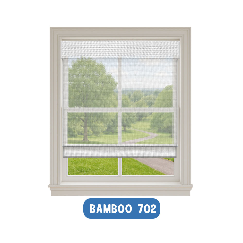 Smart Motorized Woven Wood Shades – 50% Light Filtering Viaura