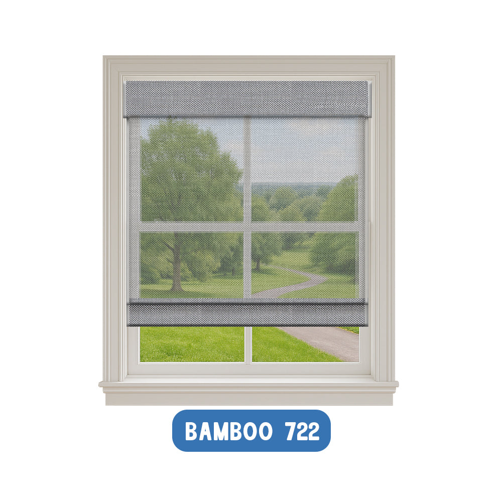 Smart Motorized Woven Wood Shades – 50% Light Filtering Viaura