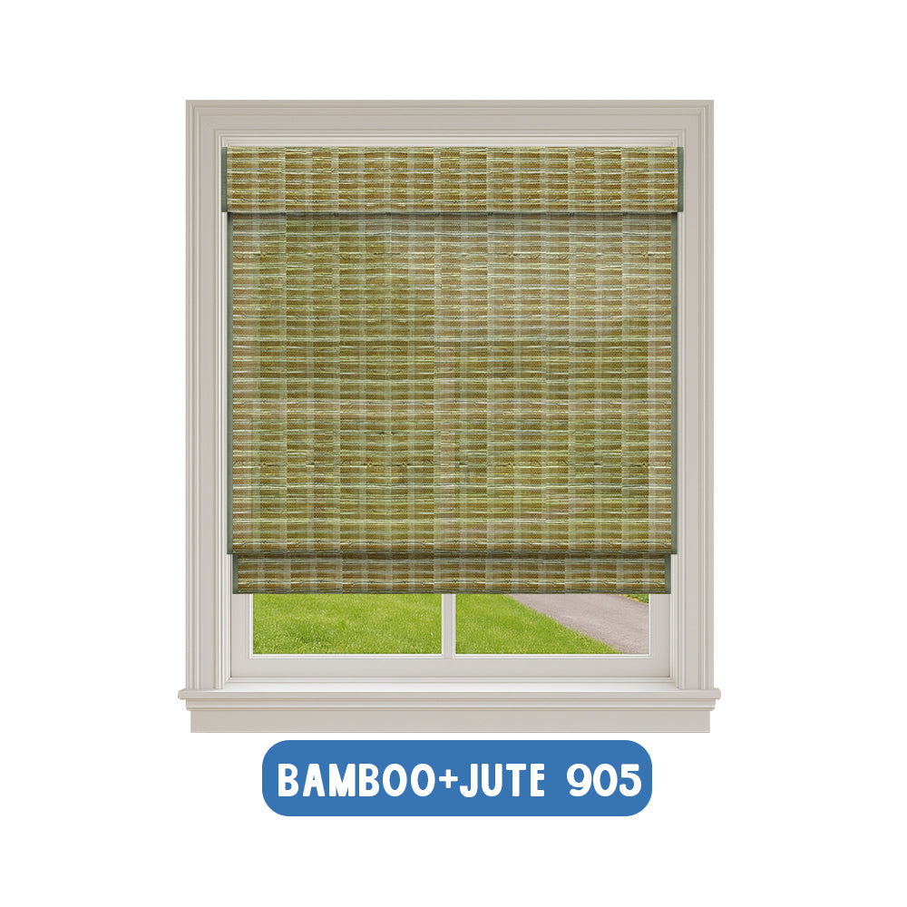 Smart Motorized Woven Wood Shades – 70% Light Filtering Viaura