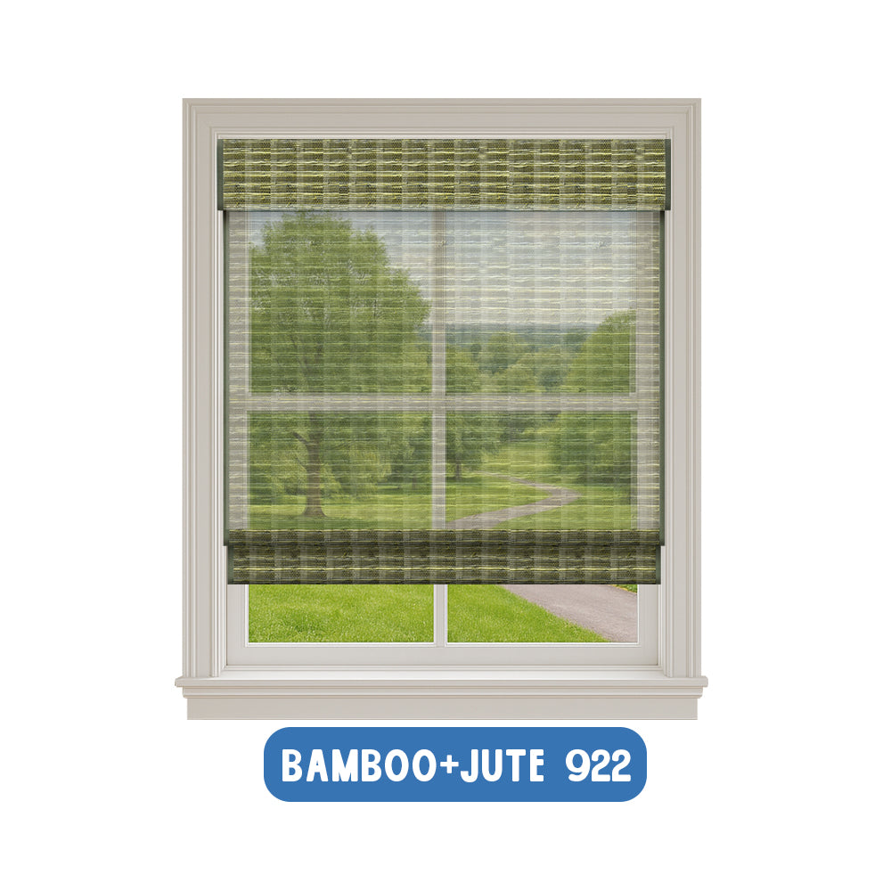 Smart Motorized Woven Wood Shades – 50% Light Filtering Viaura