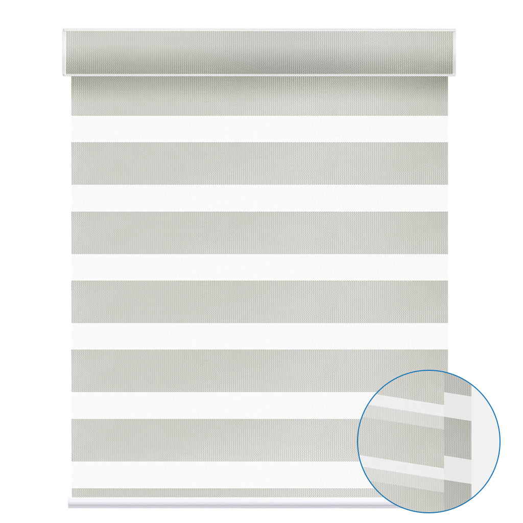 Smart Motorized 100% Blackout Zebra Shades 95mm Slate