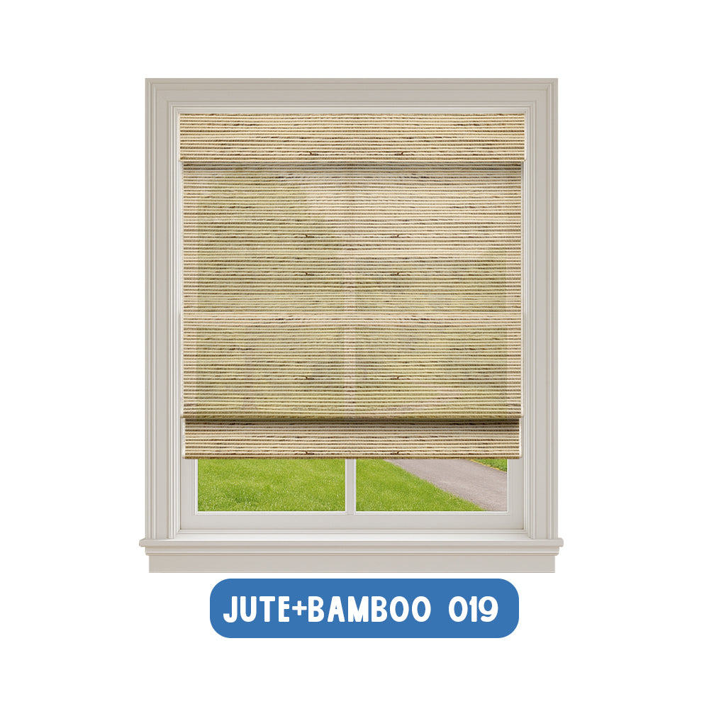 Smart Motorized Woven Wood Shades – 70% Light Filtering