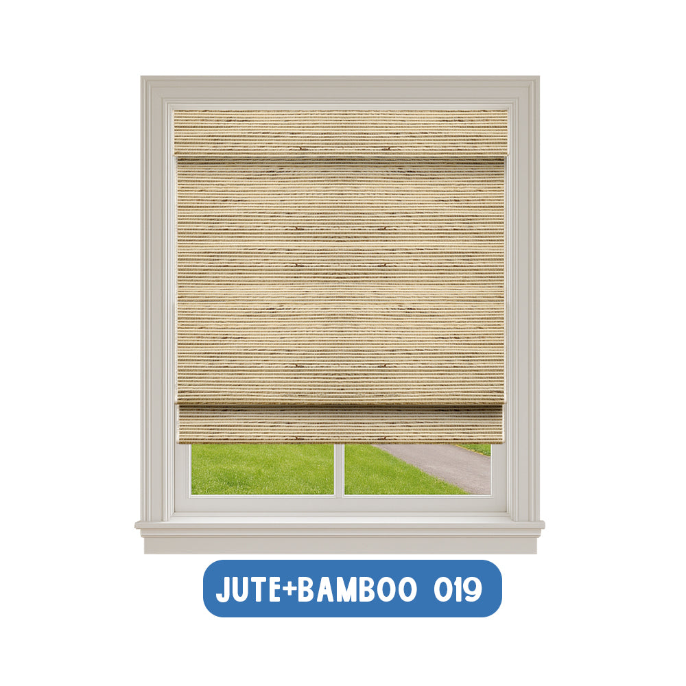 Smart Motorized Blackout Woven Wood Shades