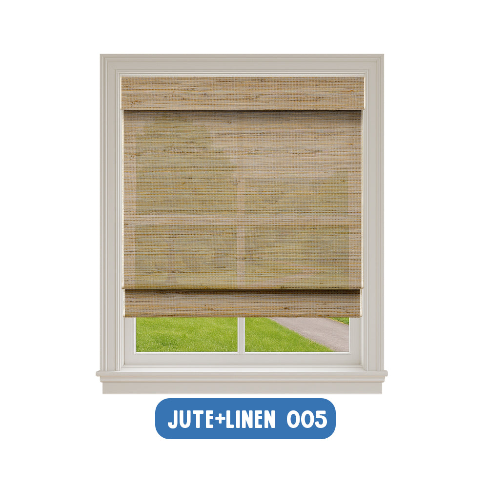 Smart Motorized Woven Wood Shades – 70% Light Filtering