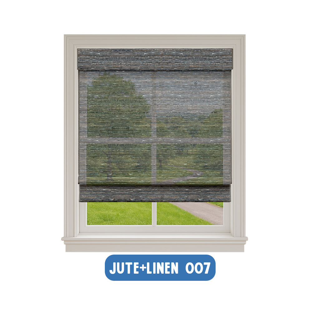 Smart Motorized Woven Wood Shades – 50% Light Filtering