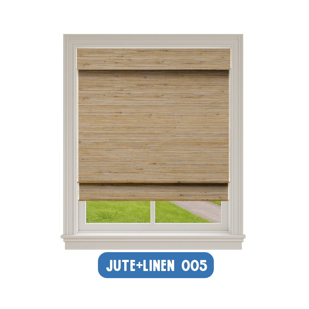 Smart Motorized Blackout Woven Wood Shades