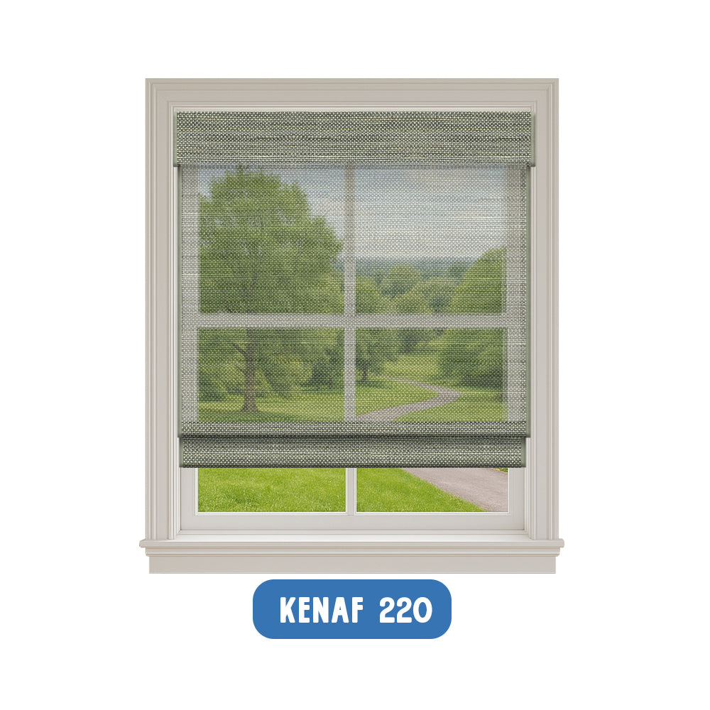 Smart Motorized Woven Wood Shades – 50% Light Filtering Viaura