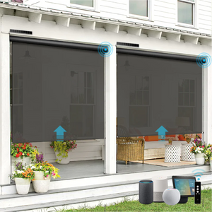 Smart Motorized Outdoor Shades 5% Openness