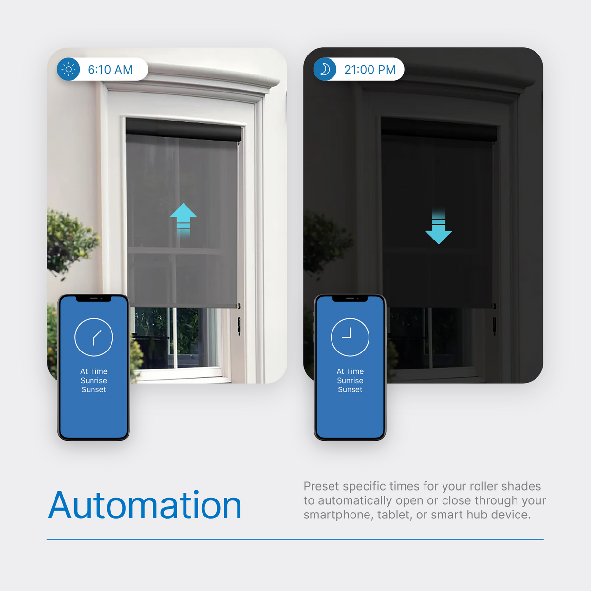 Smart Motorized Outdoor Shades 5% Openness