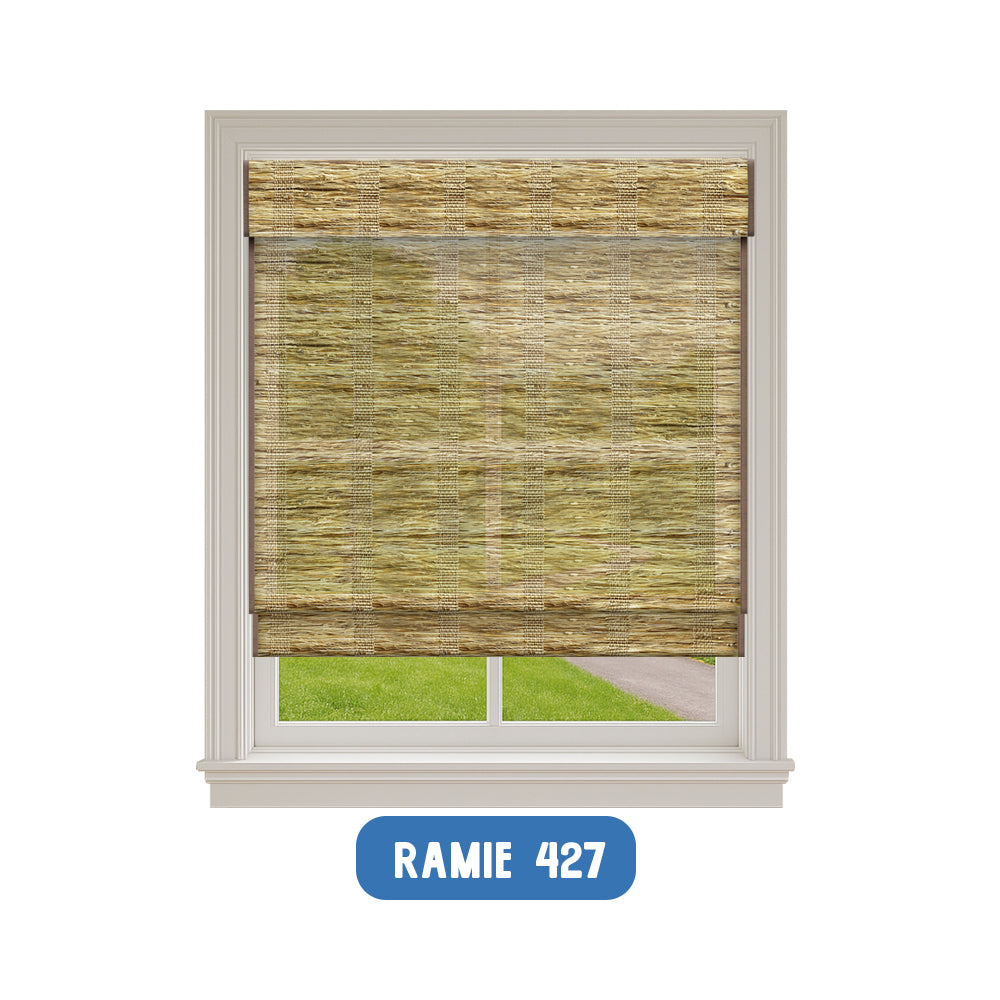 Smart Motorized Woven Wood Shades – 70% Light Filtering Viaura