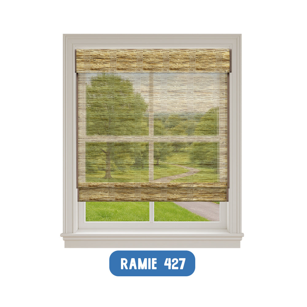 Smart Motorized Woven Wood Shades – 50% Light Filtering Viaura