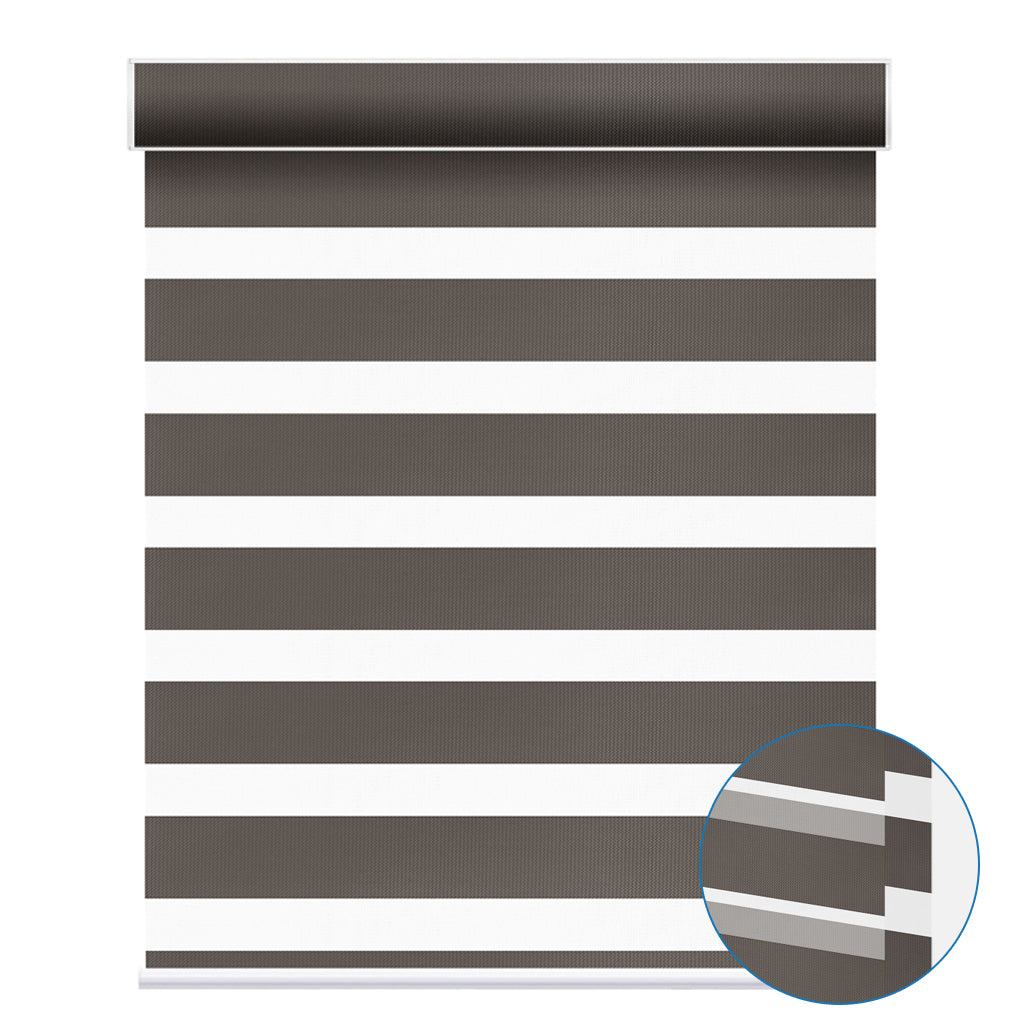 Smart Motorized 100% Blackout Zebra Shades 95mm Slate