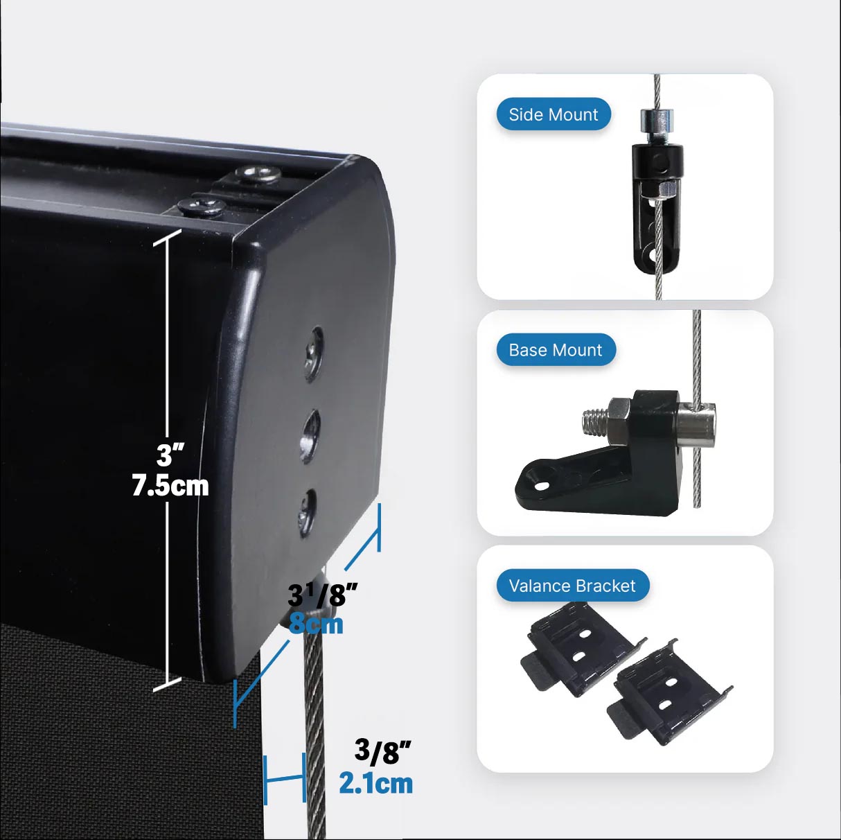 Smart Motorized Outdoor Shades 5% Openness