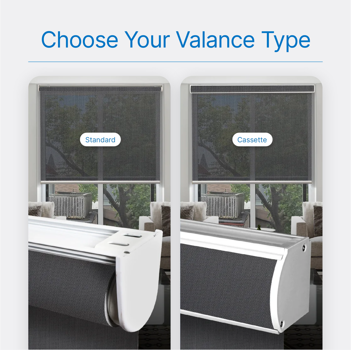 Smart Motorized Solar Shades Light Filtering 5% Openness