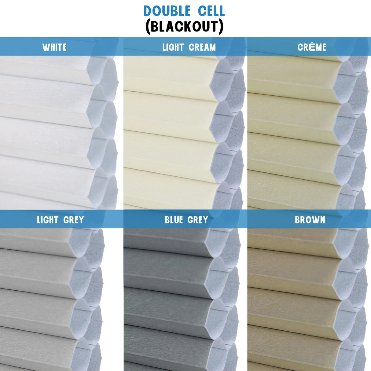 Double Cell Cellular Shade Swatch Samples