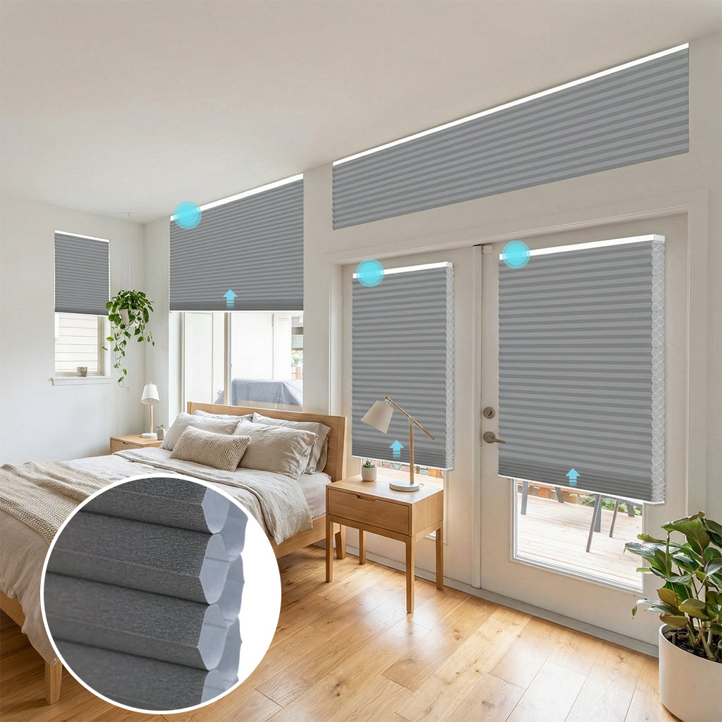 Motorized Blackout Cellular Shades Eoza