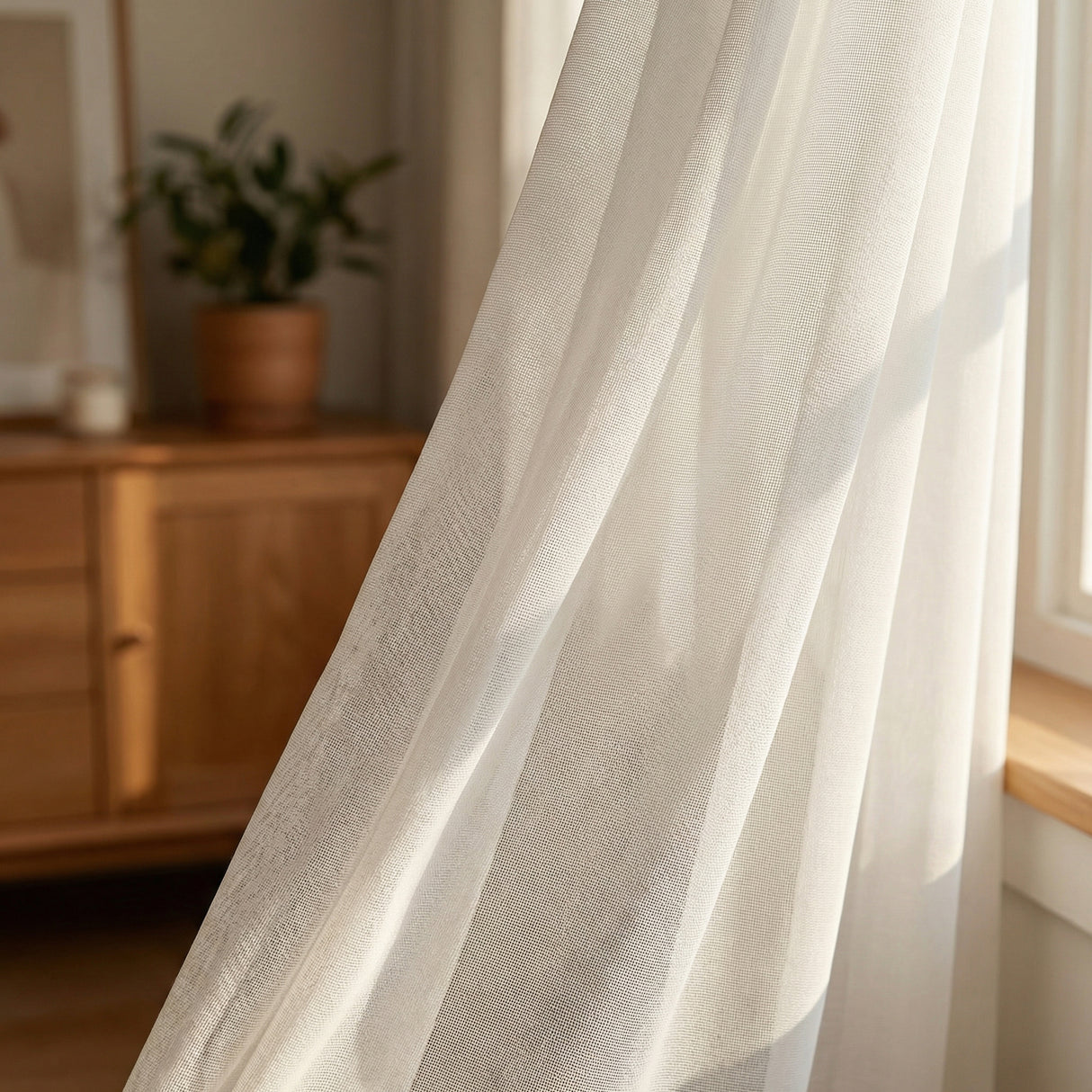 Motorized Sheer Drapery Curtains – Smart Light Control with Elegant Softness