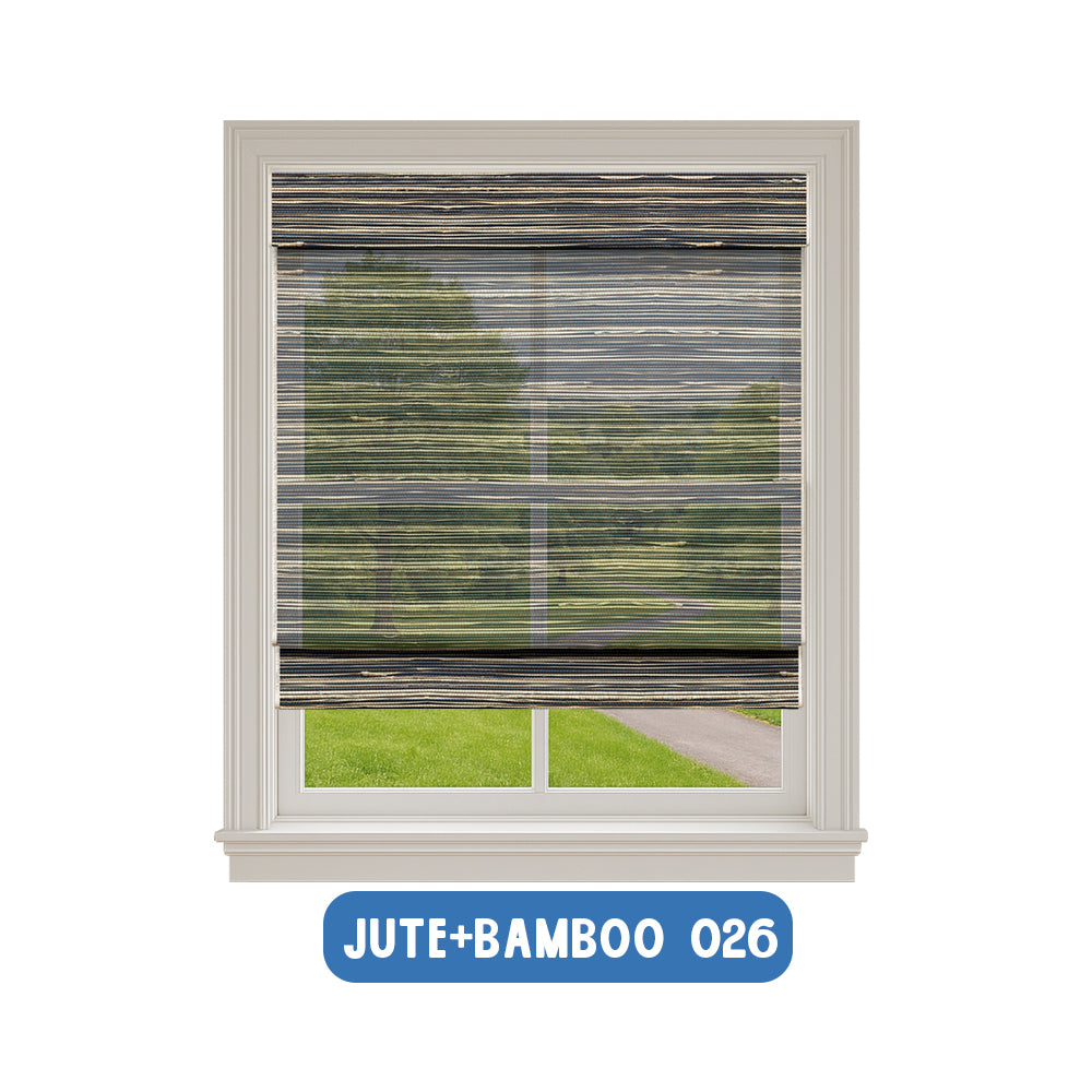 Smart Motorized Woven Wood Shades – 50% Light Filtering