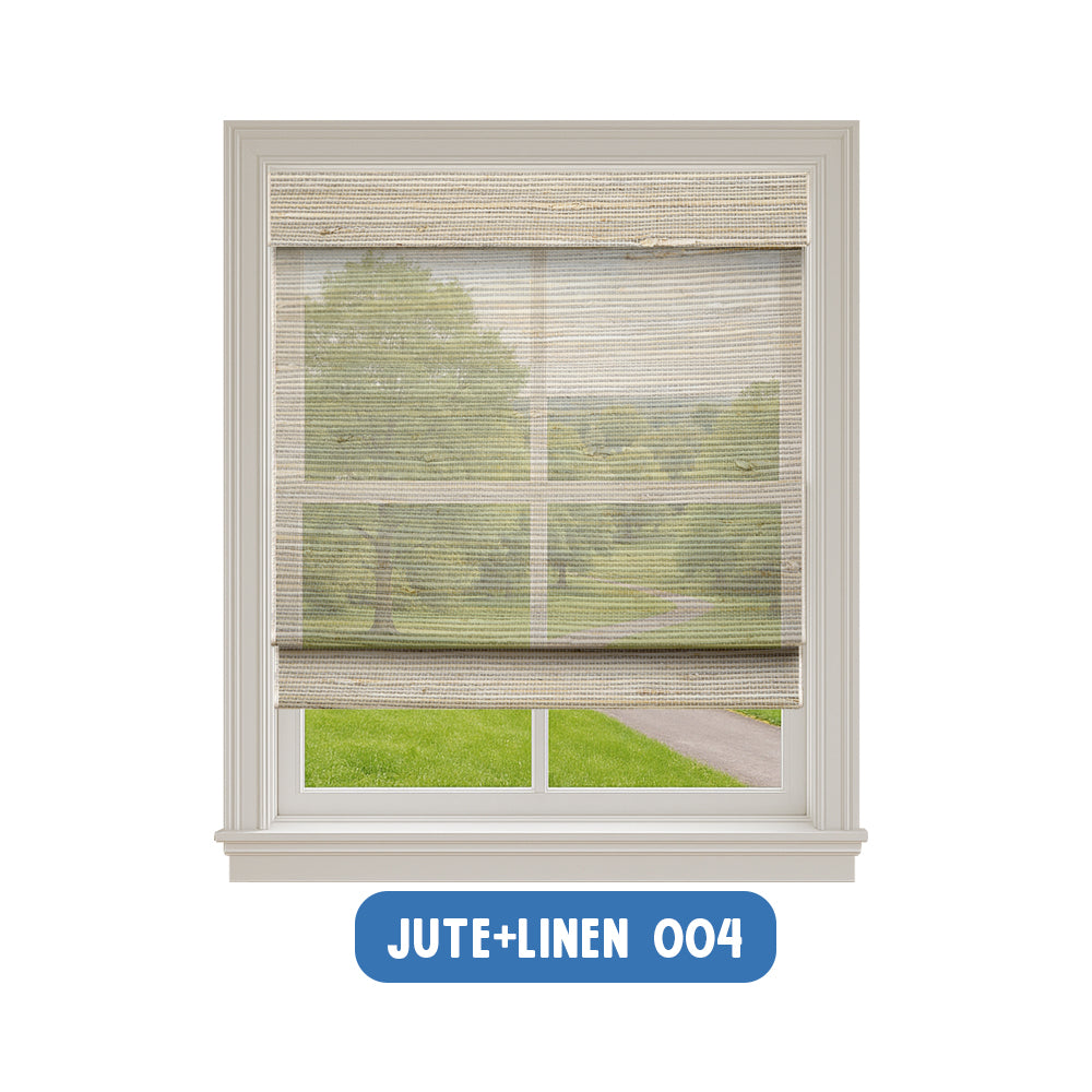 Smart Motorized Woven Wood Shades – 50% Light Filtering