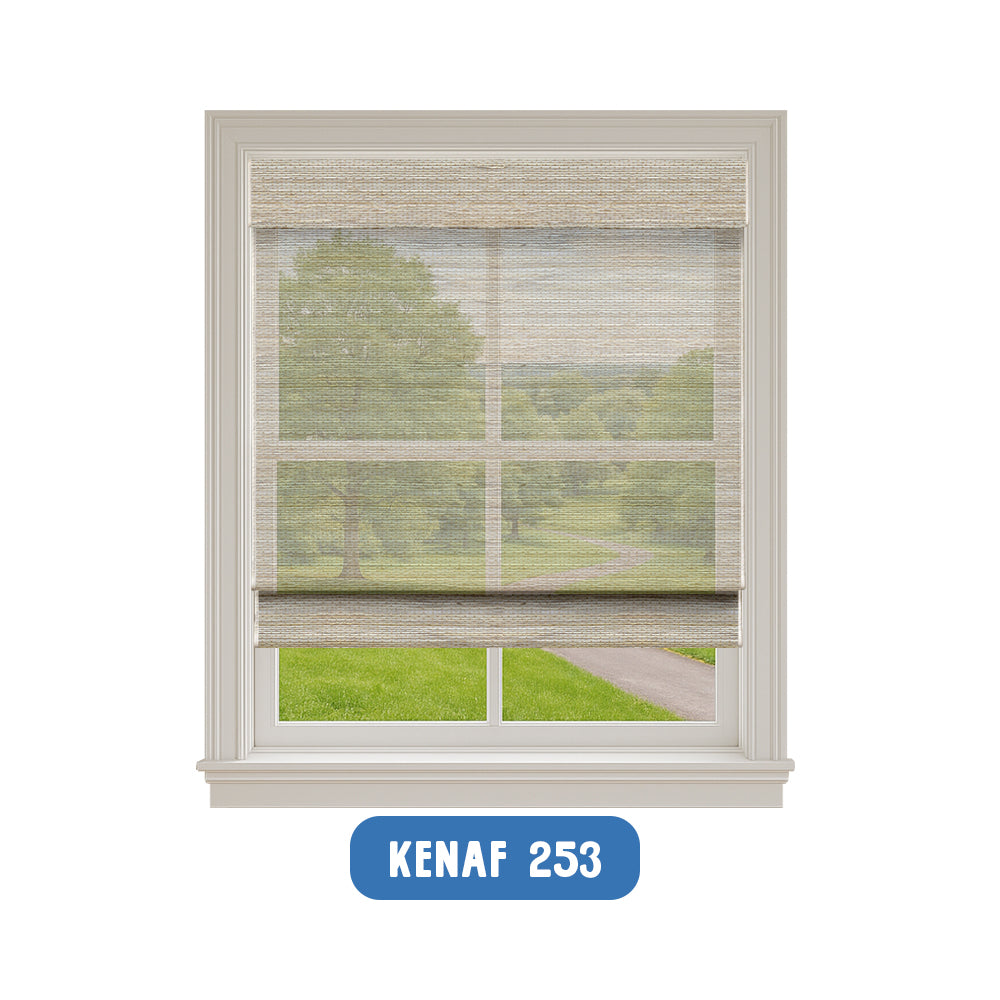 Smart Motorized Woven Wood Shades – 50% Light Filtering