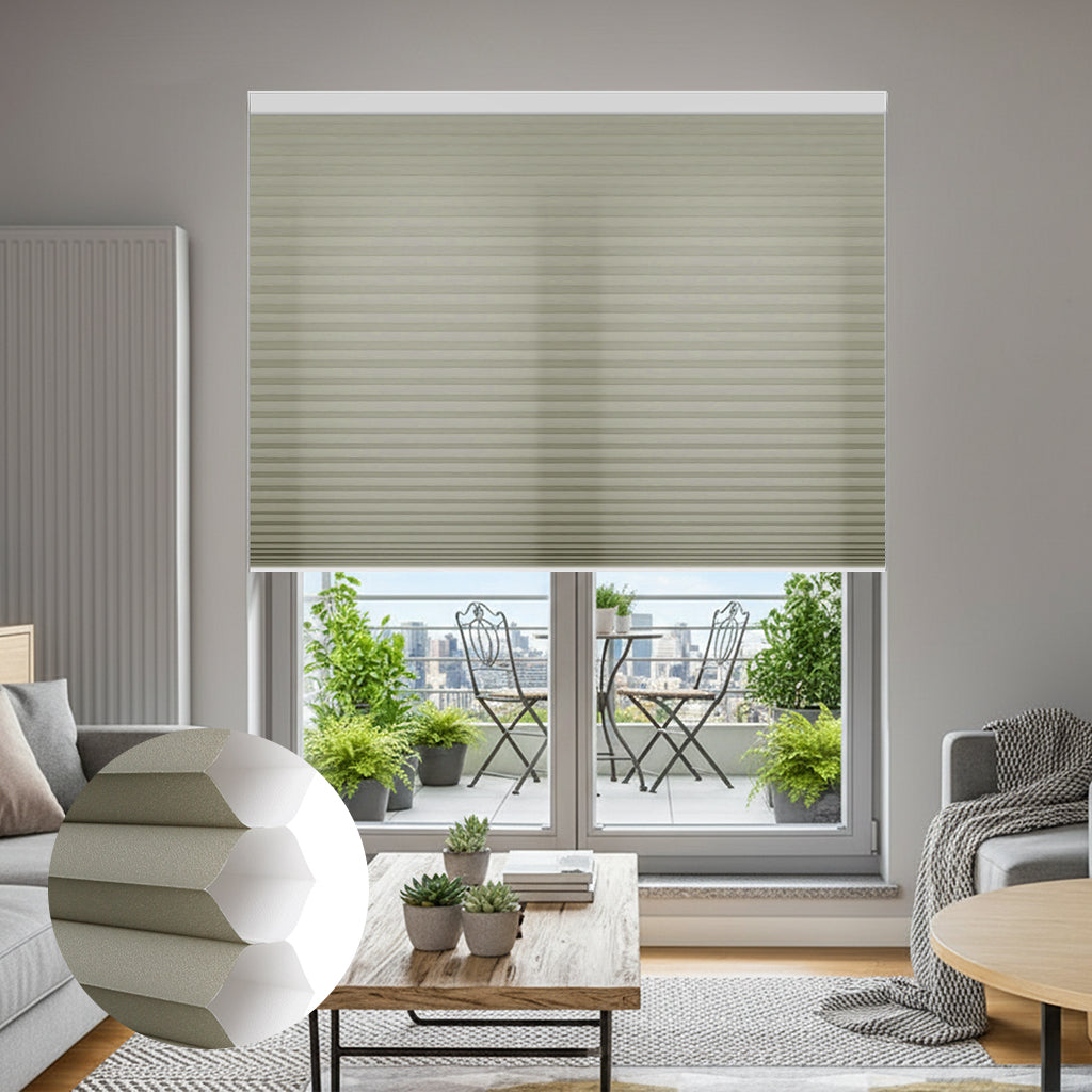 Smart Motorized Light Filtering Cellular Shades Solin