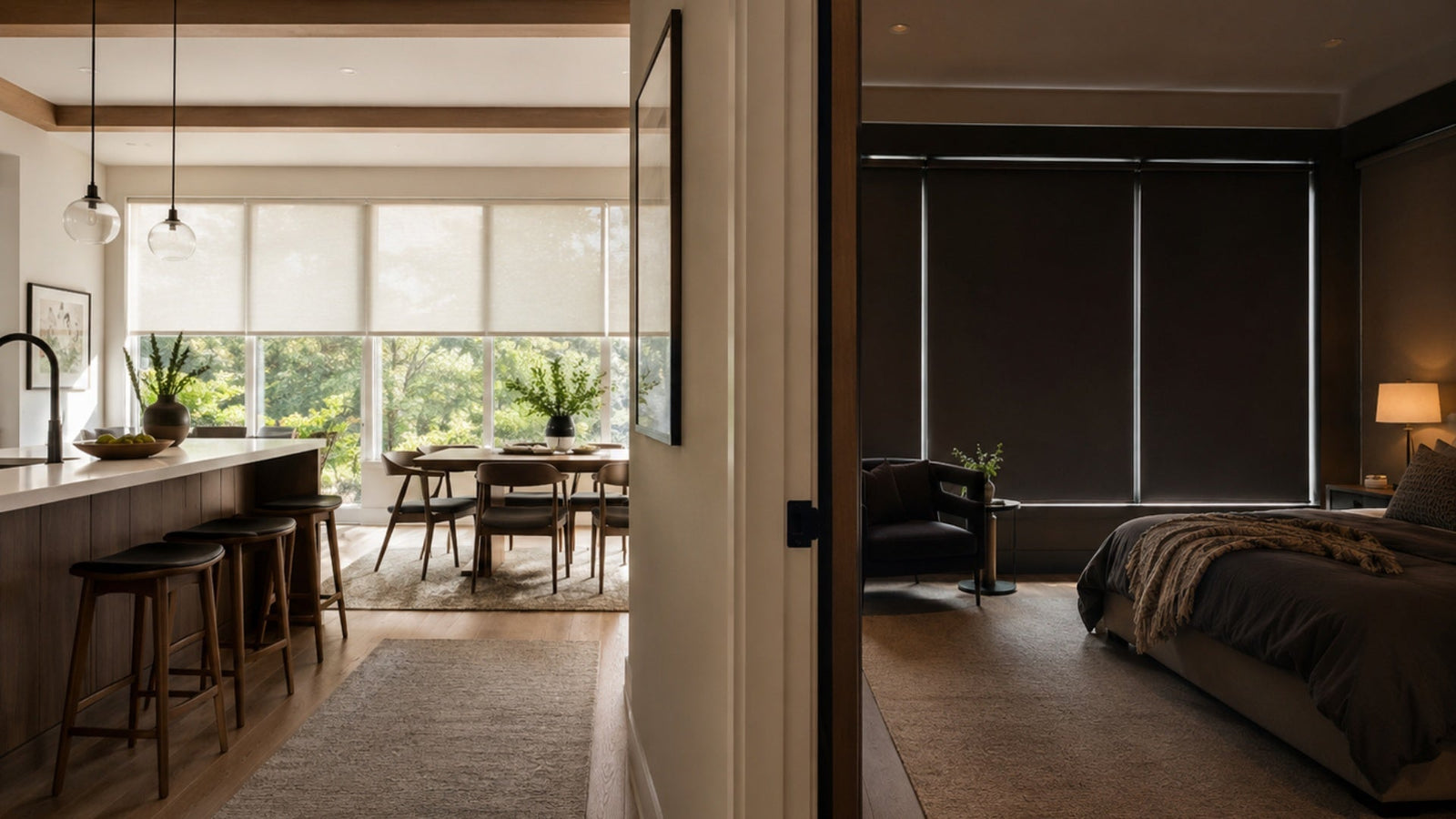 light filtering vs blackout shades