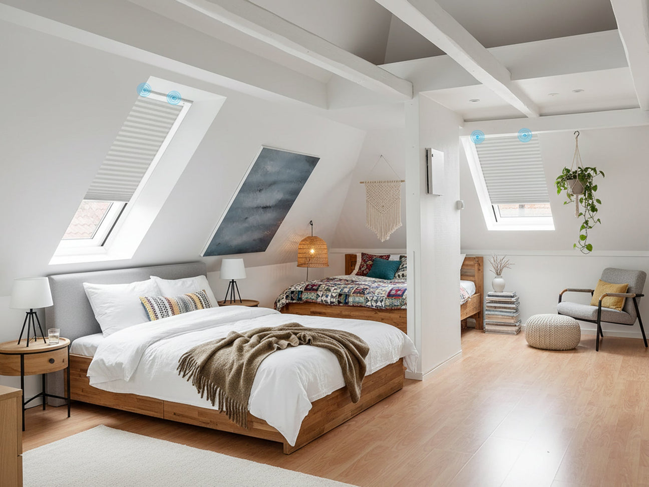 SMART MOTORIZED SKYLIGHT CELLULAR SHADES