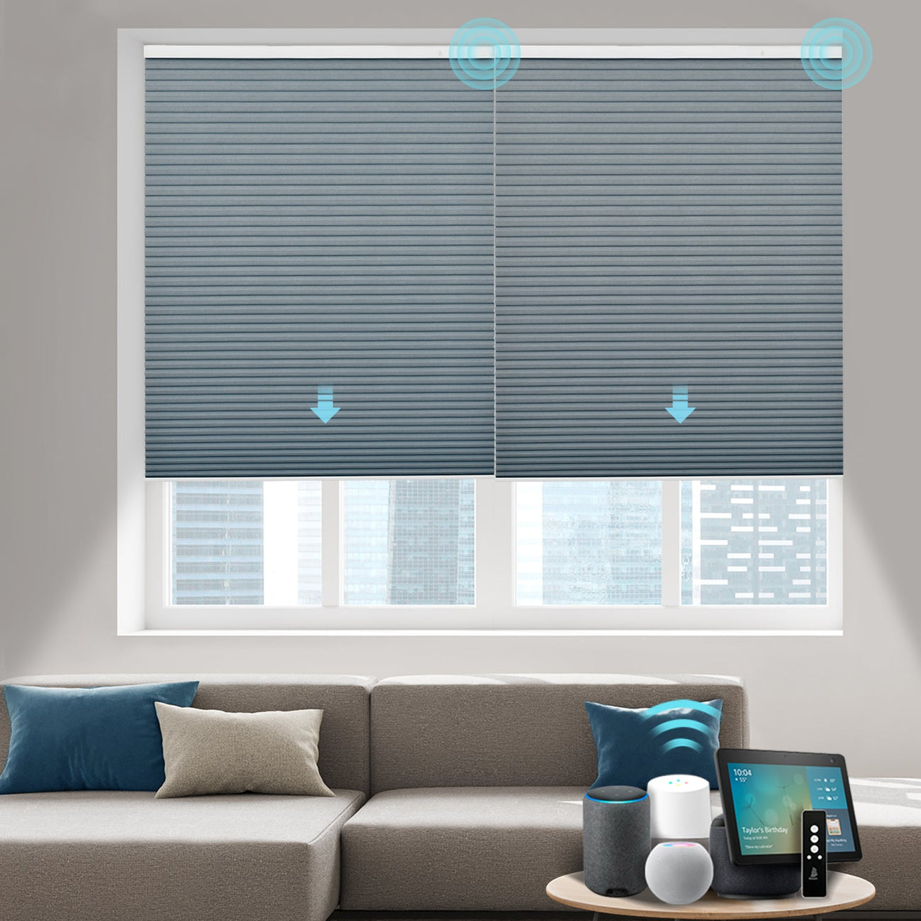 Smart Motorized Blackout Cellular Shades