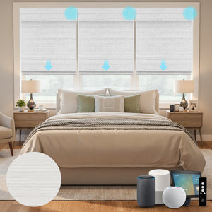 Smart Motorized 50%/70%/100% Blackout Woven Wood Shades – Lume