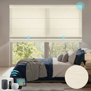 Smart Motorized Roman Shades - 60% Light Filtering Blackout