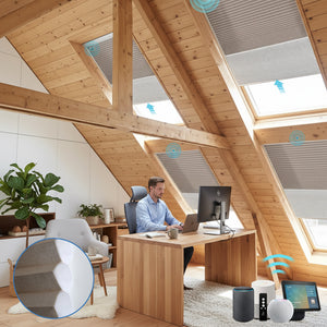 Smart Motorized Day/Night Skylight Cellular Shades Hex