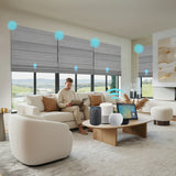 Smart Motorized 100% Blackout Roman Shades - Strate