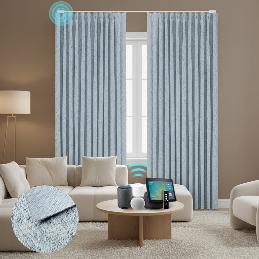 Motorized 90% Blackout Drapery Curtains Creama